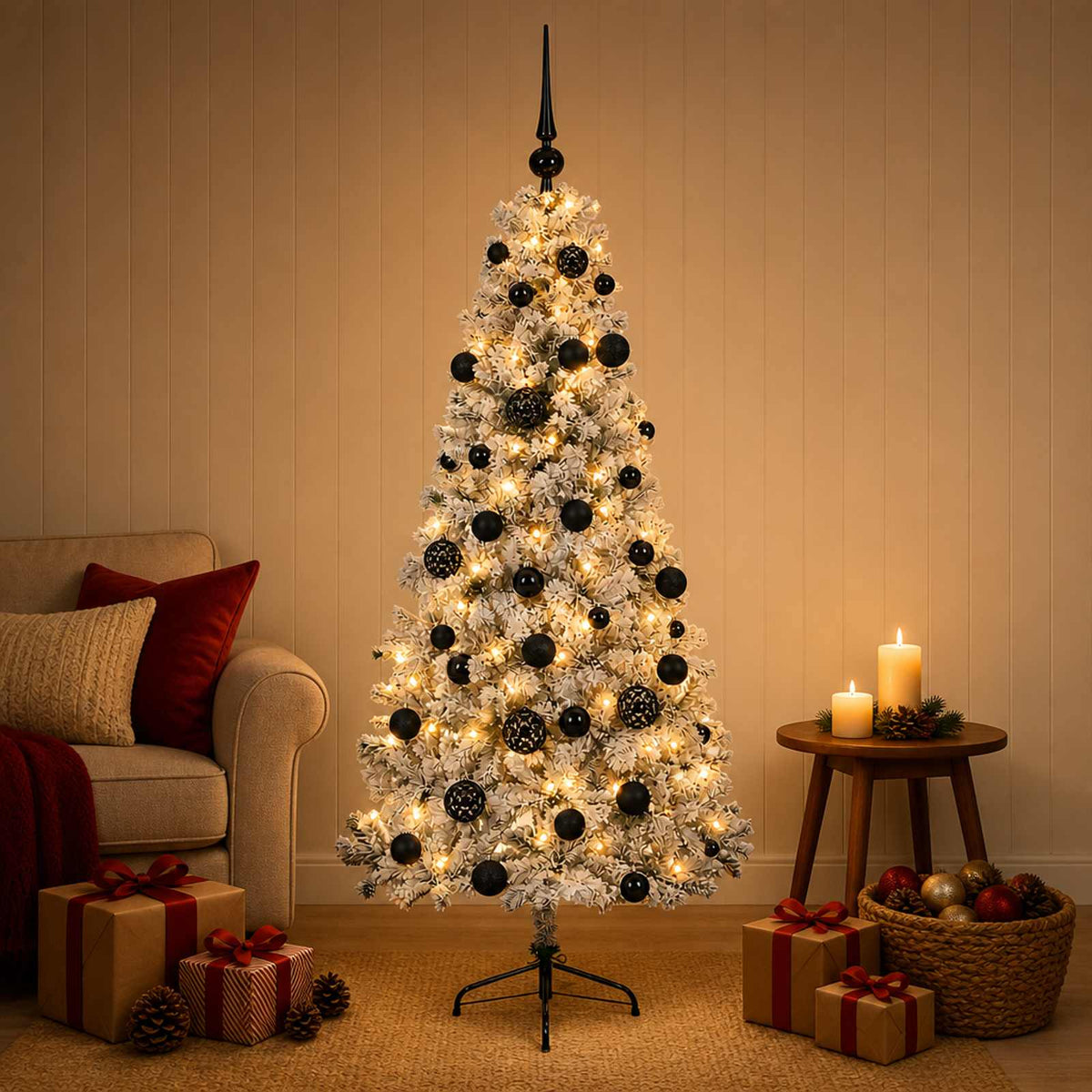 Dirbtinė kalėdinė eglutė su rutuliuku 120 cm 150 LED