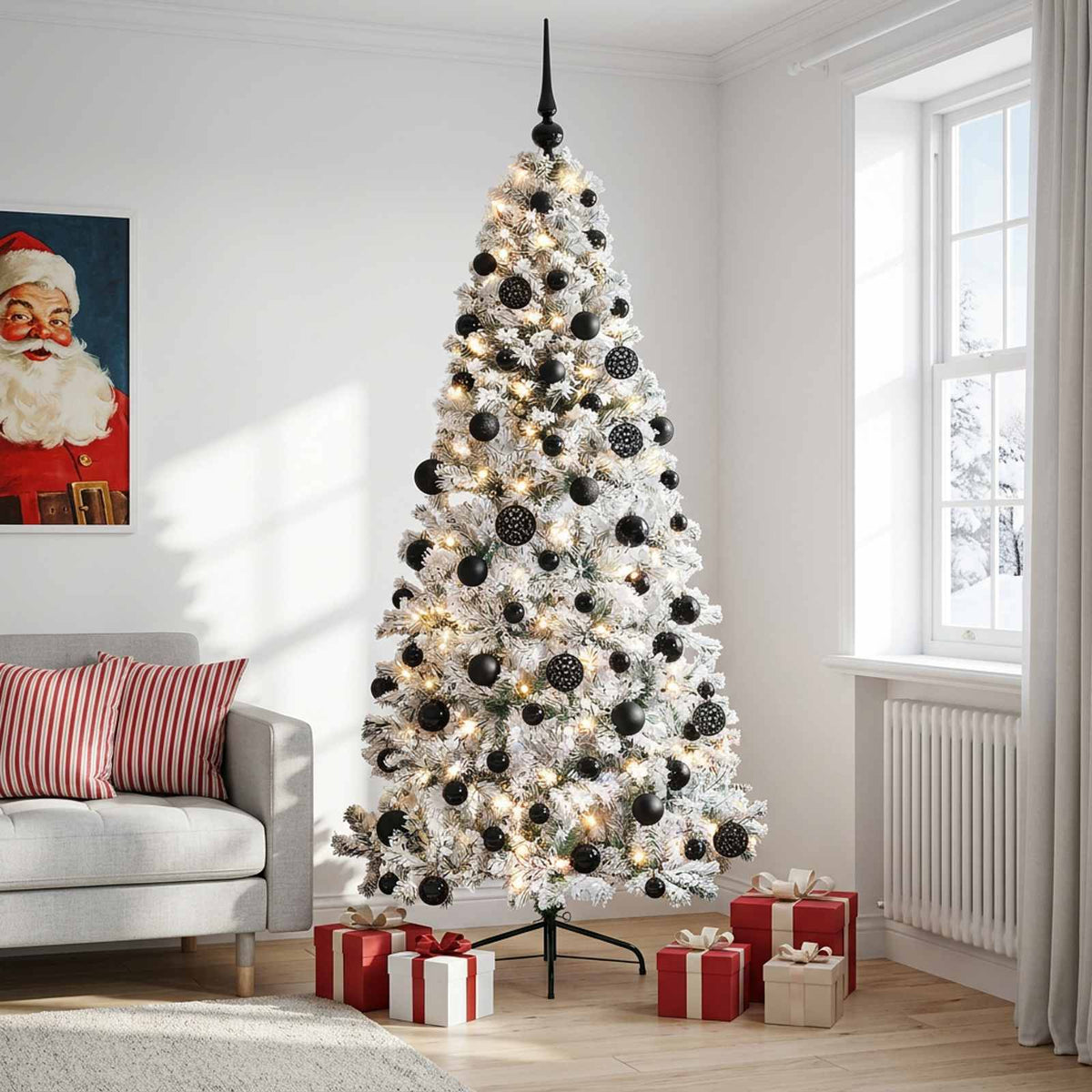 Dirbtinė kalėdinė eglutė su rutuliuku 180 cm 300 LED