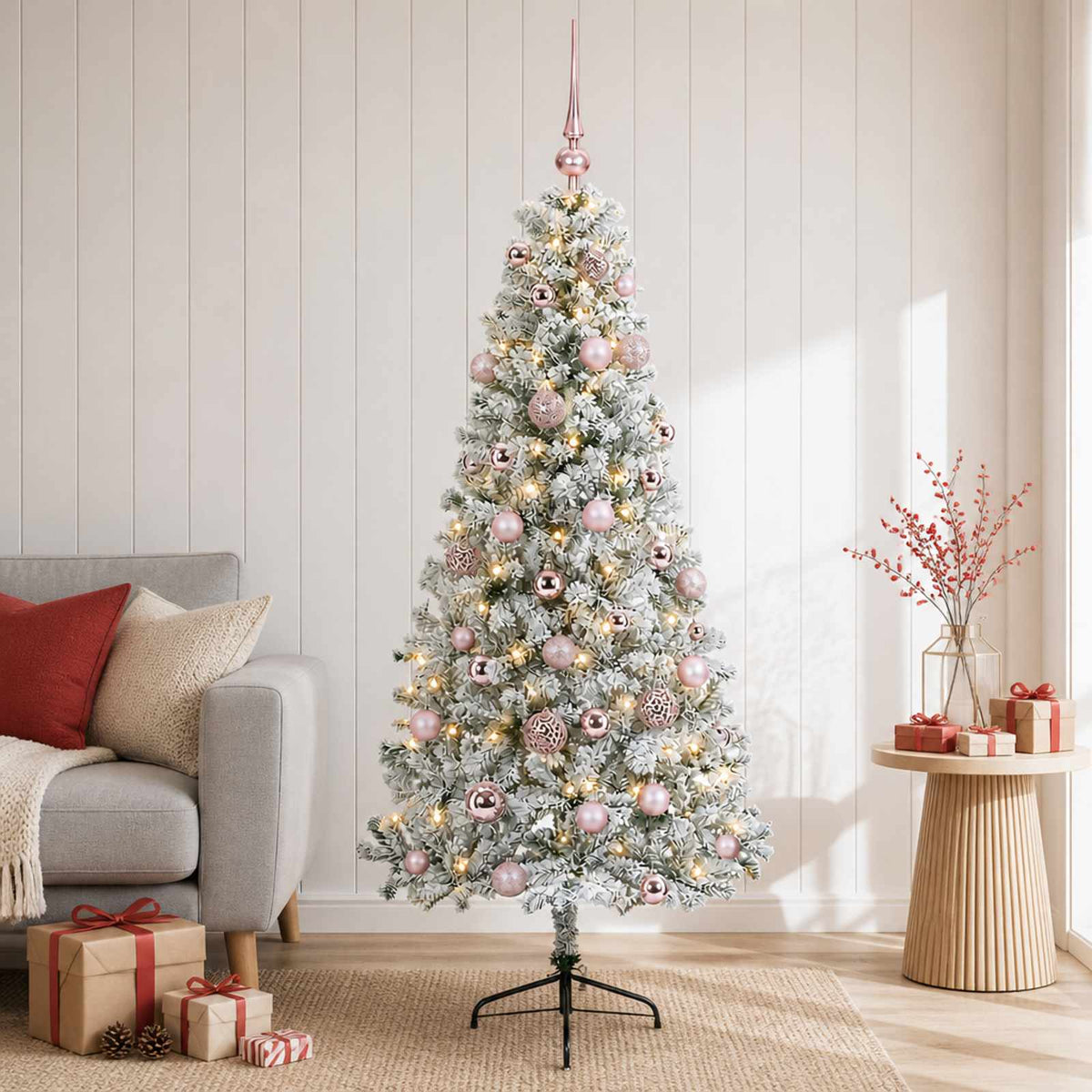 Dirbtinė kalėdinė eglutė su rutuliuku 120 cm 150 LED