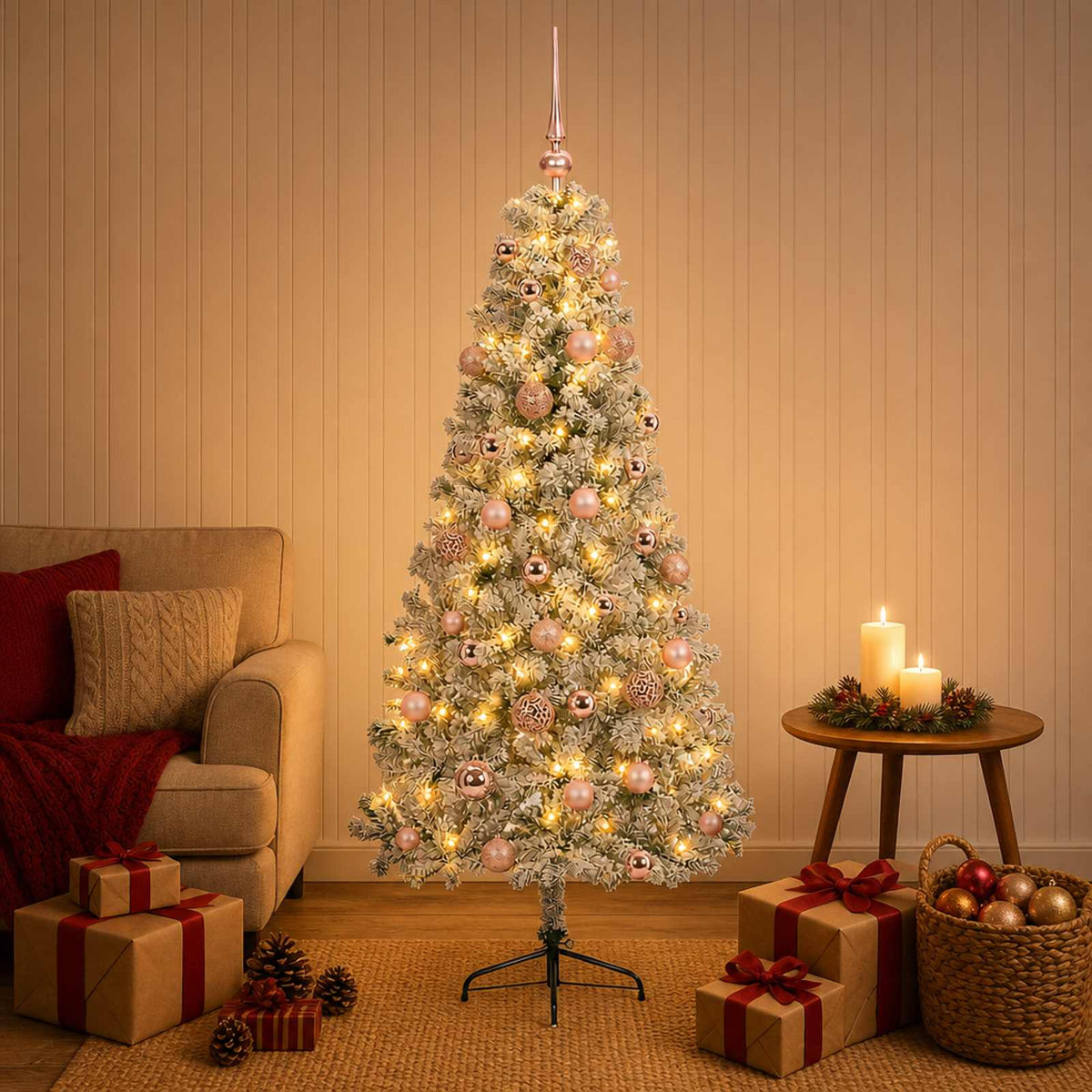 Dirbtinė kalėdinė eglutė su rutuliuku 120 cm 150 LED