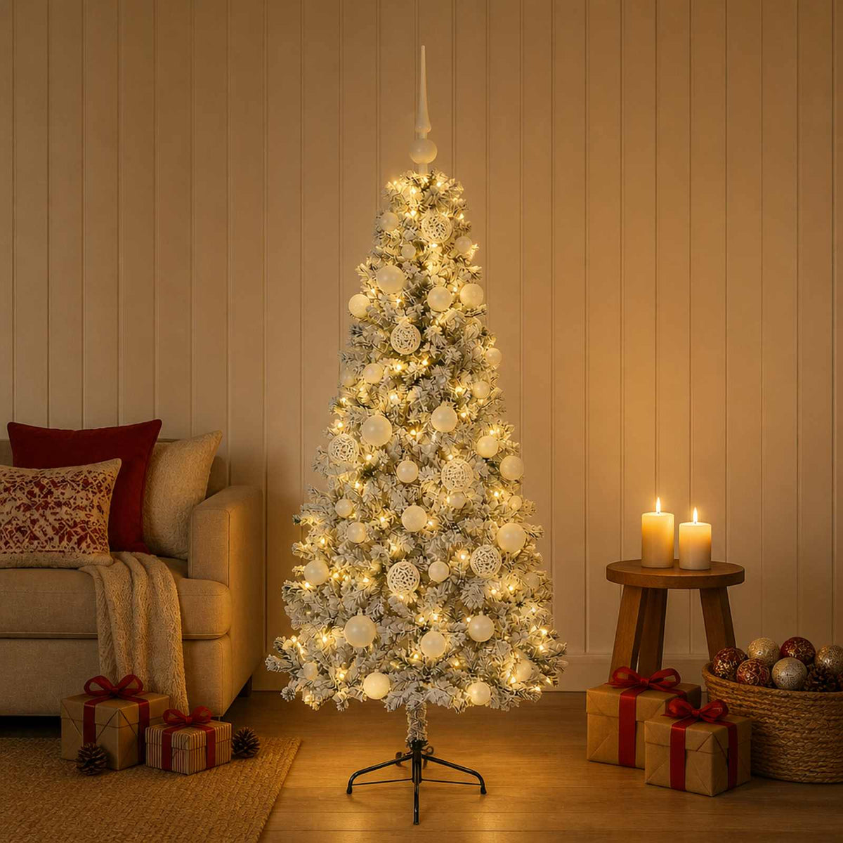 Dirbtinė kalėdinė eglutė su rutuliuku 150 cm 150 LED