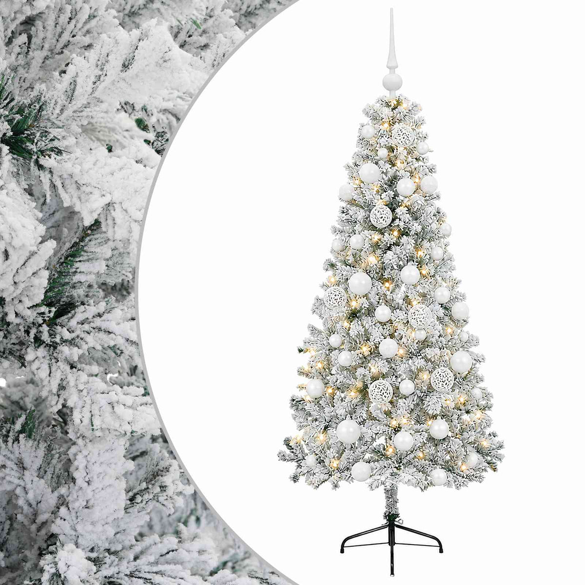 Dirbtinė kalėdinė eglutė su rutuliuku 150 cm 150 LED