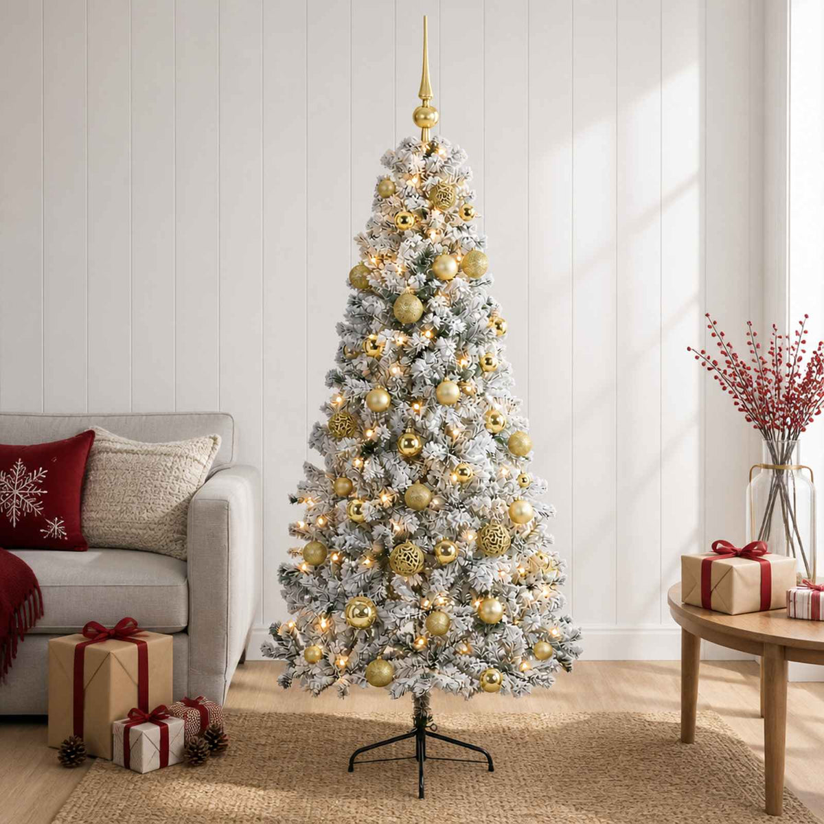 Dirbtinė kalėdinė eglutė su rutuliuku 120 cm 150 LED