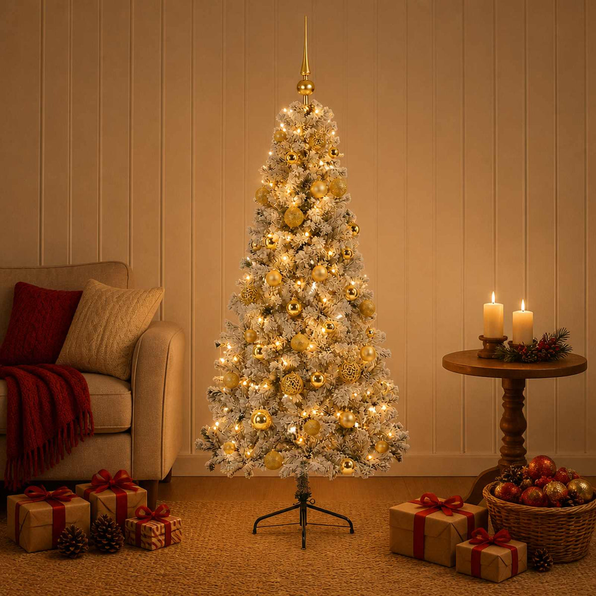 Dirbtinė kalėdinė eglutė su rutuliuku 120 cm 150 LED