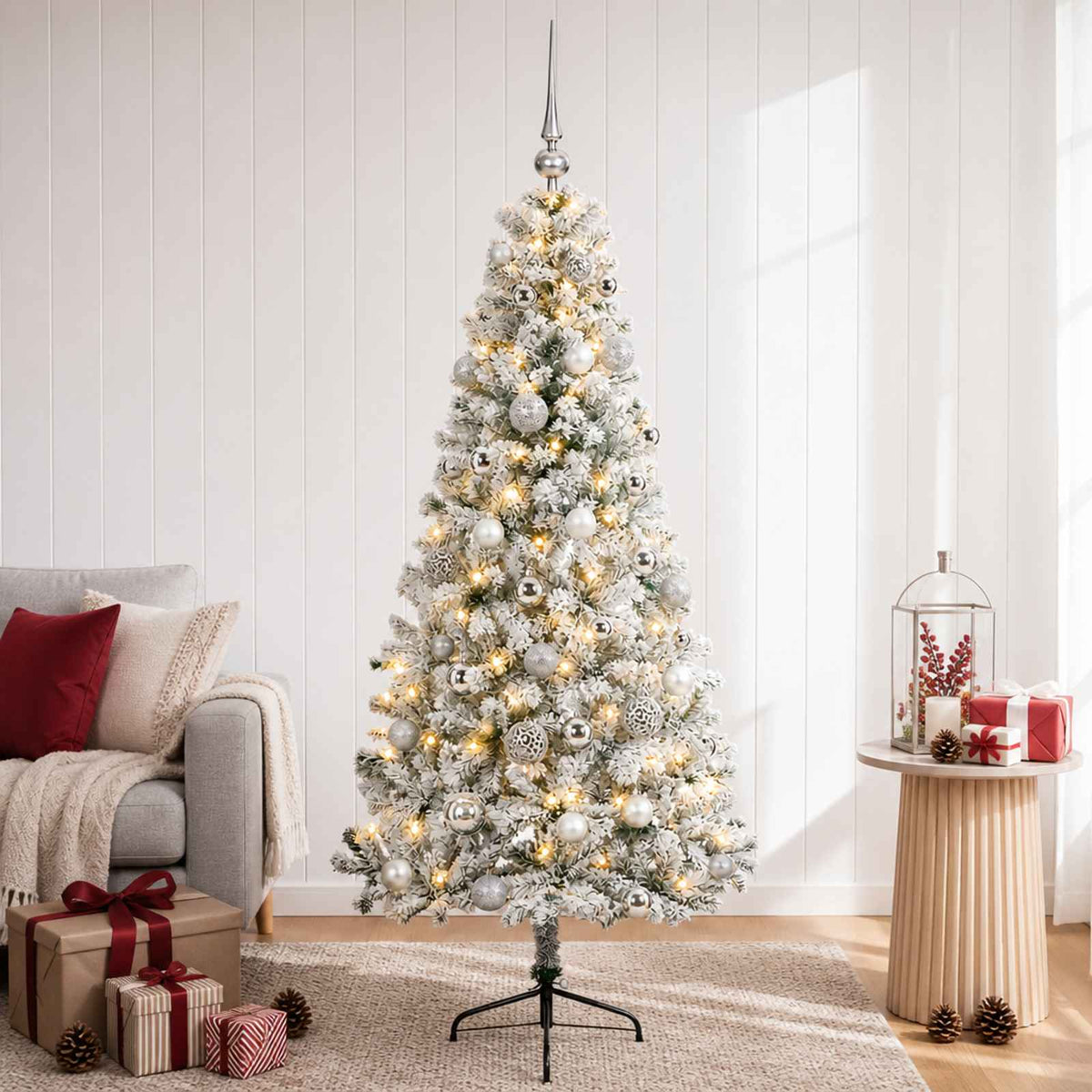 Dirbtinė kalėdinė eglutė su rutuliuku 120 cm 150 LED