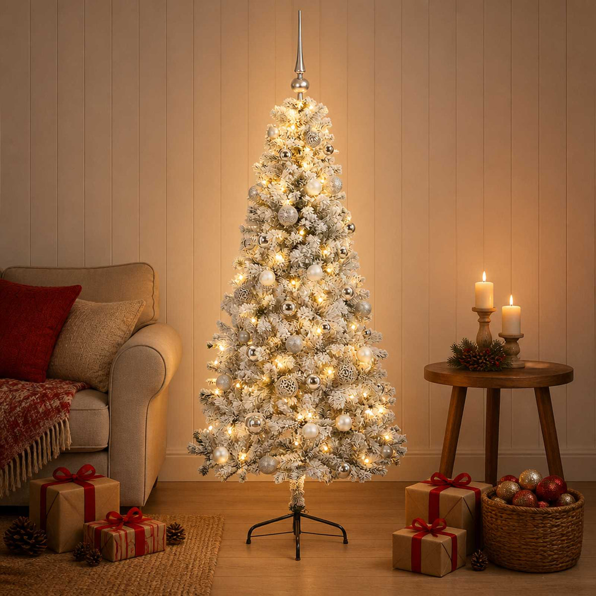 Dirbtinė kalėdinė eglutė su rutuliuku 150 cm 150 LED