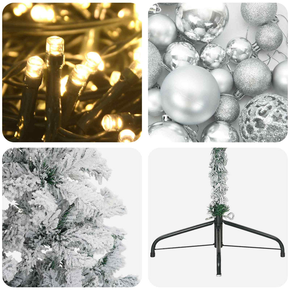 Dirbtinė kalėdinė eglutė su rutuliuku 180 cm 300 LED