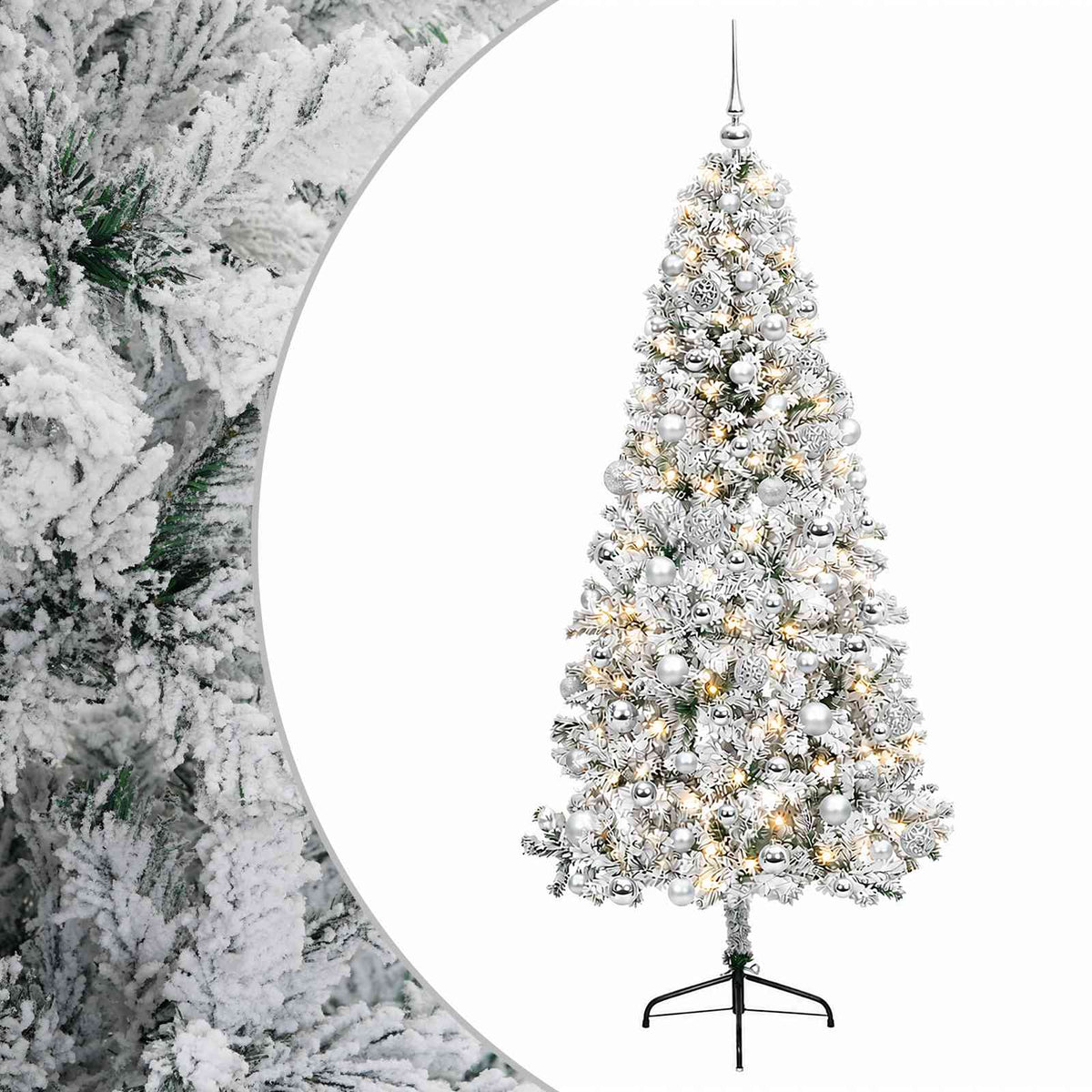 Dirbtinė kalėdinė eglutė su rutuliuku 180 cm 300 LED