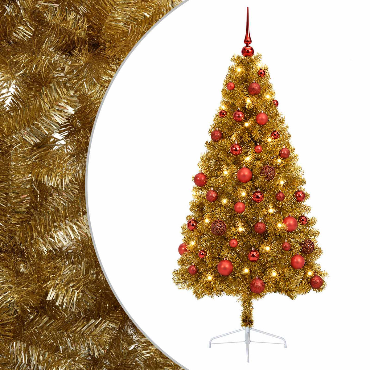 Dirbtinė kalėdinė eglutė su rutuliuku 120 cm 150 LED