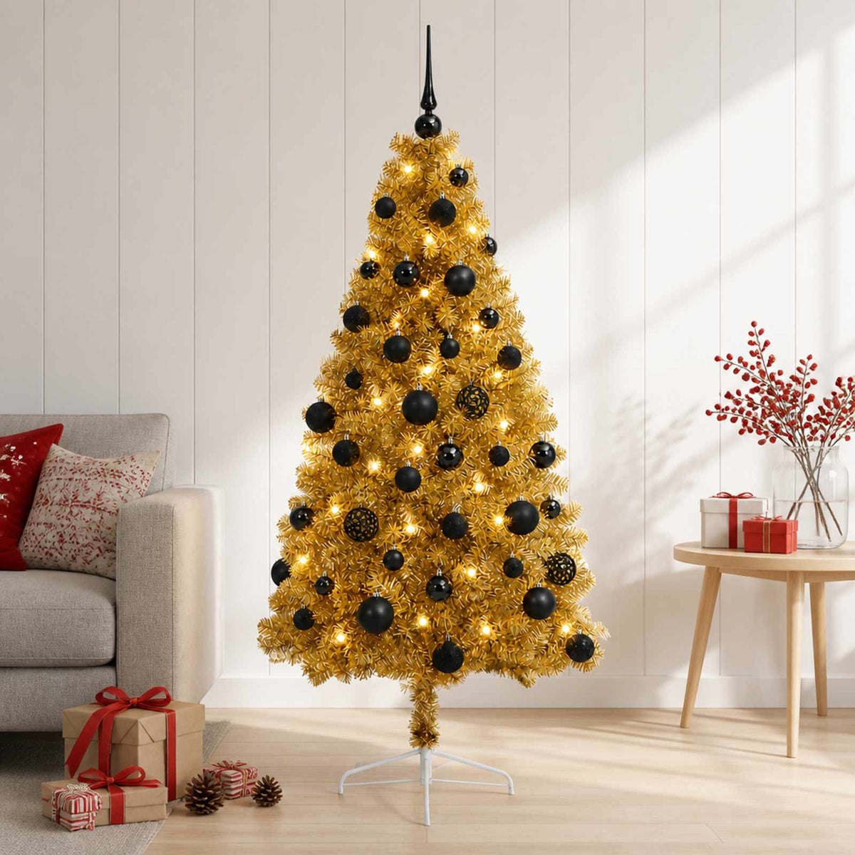Dirbtinė kalėdinė eglutė su rutuliuku 120 cm 150 LED