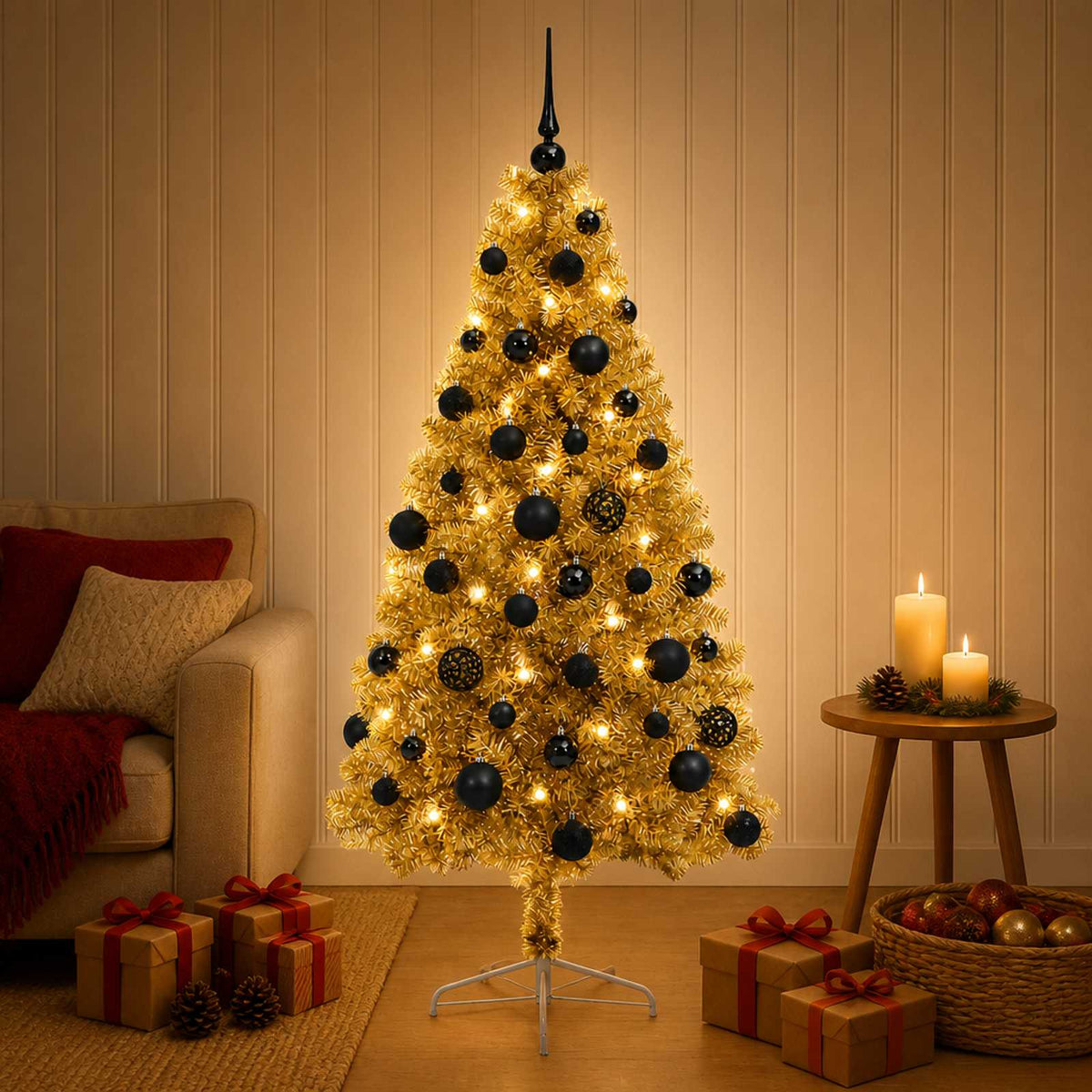 Dirbtinė kalėdinė eglutė su rutuliuku 150 cm 150 LED
