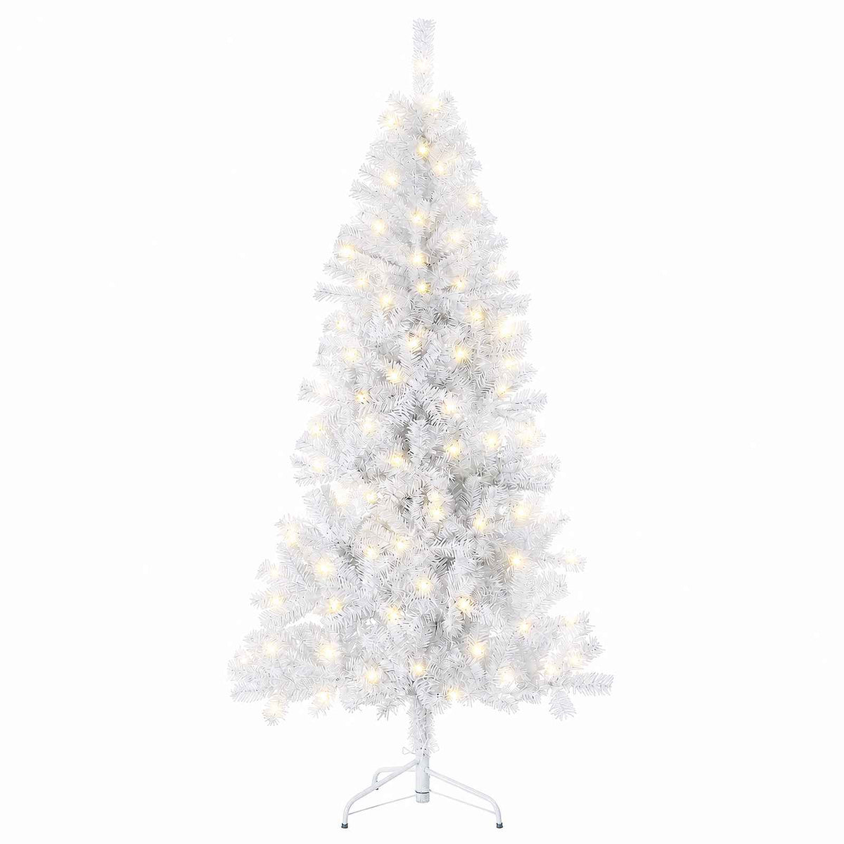 Dirbtinė Sulankstoma Kalėdų Eglutė 150 cm 150 LED Šilta balta