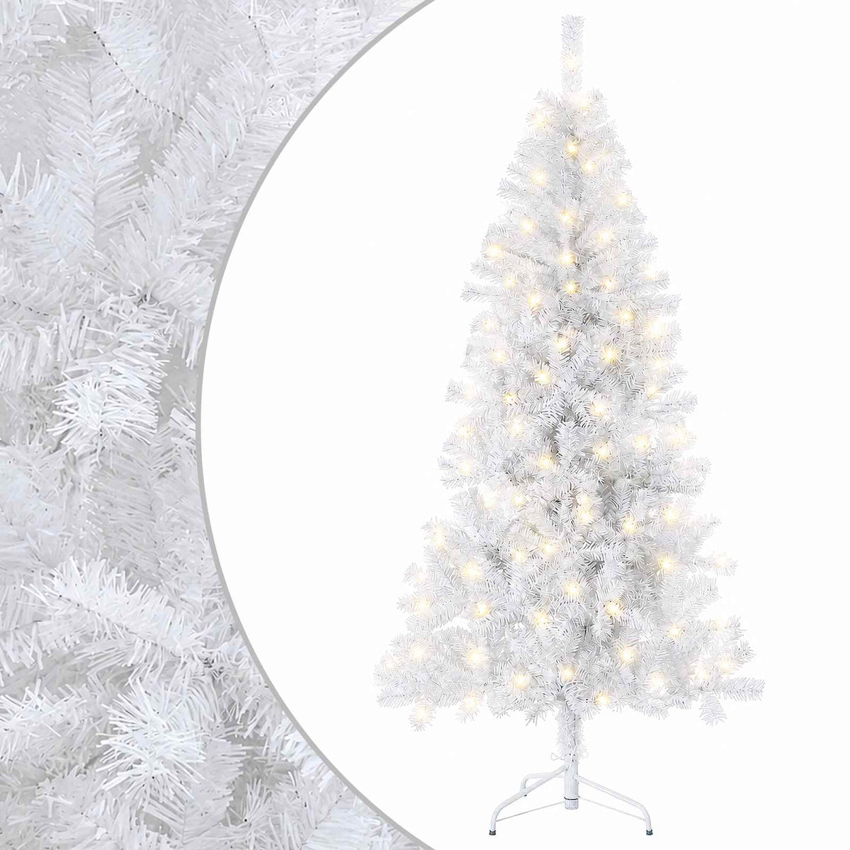 Dirbtinė Sulankstoma Kalėdų Eglutė 210 cm 300 LED Šilta balta