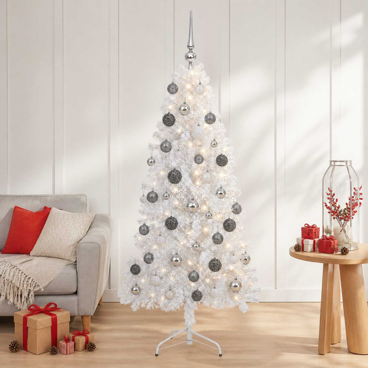 Dirbtinė kalėdinė eglutė su rutuliuku 150 cm 150 LED