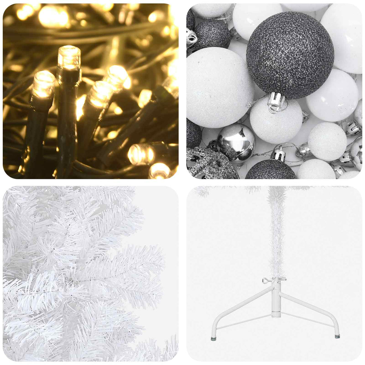 Dirbtinė kalėdinė eglutė su rutuliuku 180 cm 300 LED