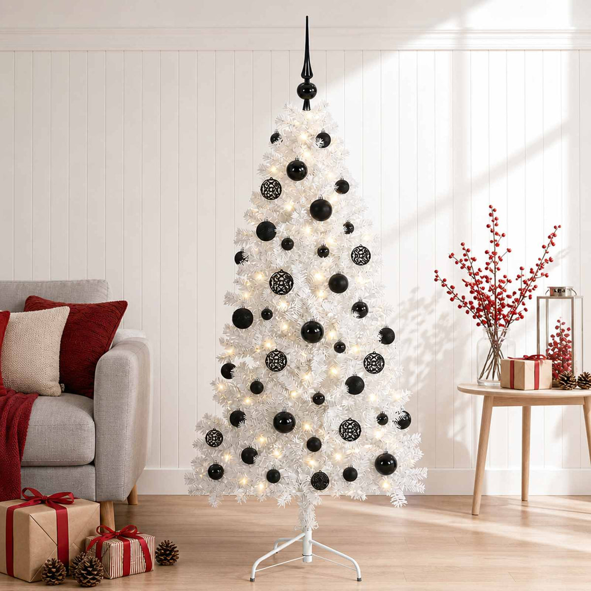 Dirbtinė kalėdinė eglutė su rutuliuku 120 cm 150 LED