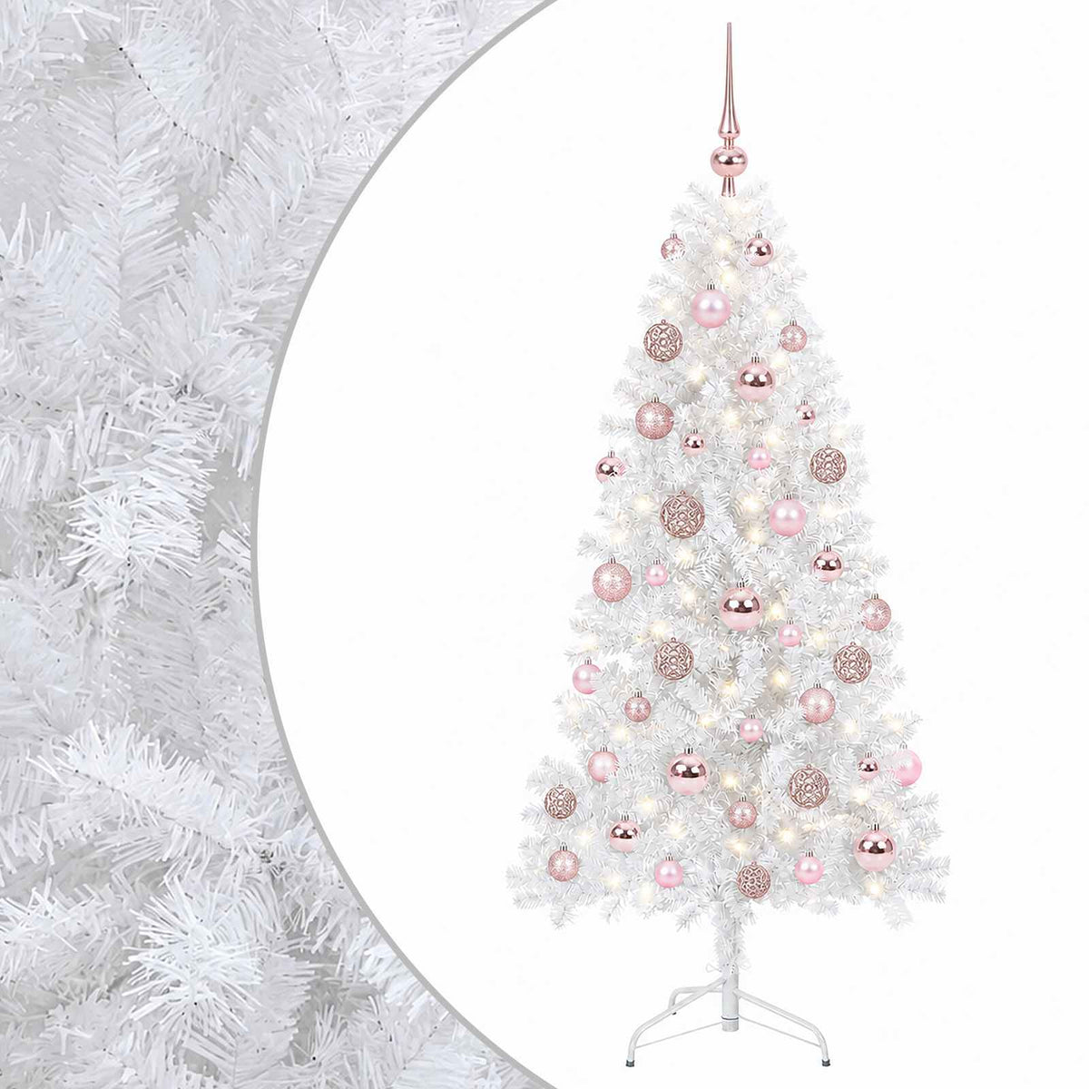 Dirbtinė Sulankstoma Kalėdų Eglutė 150 cm 150 LED Šilta balta