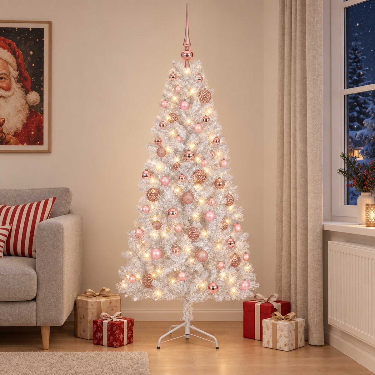 Dirbtinė kalėdinė eglutė su rutuliuku 240 cm 300 LED