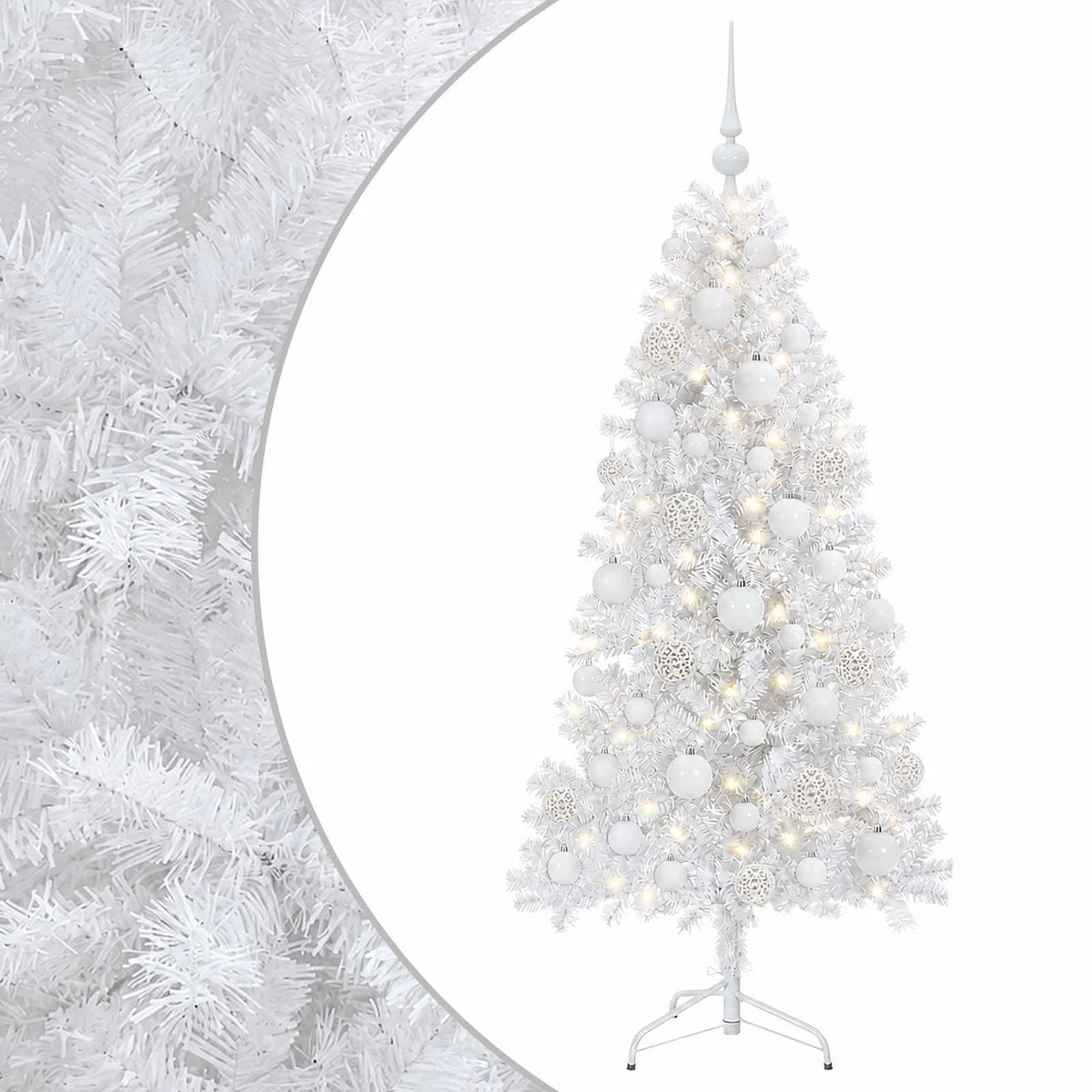 Dirbtinė Sulankstoma Kalėdų Eglutė 150 cm 150 LED Šilta balta