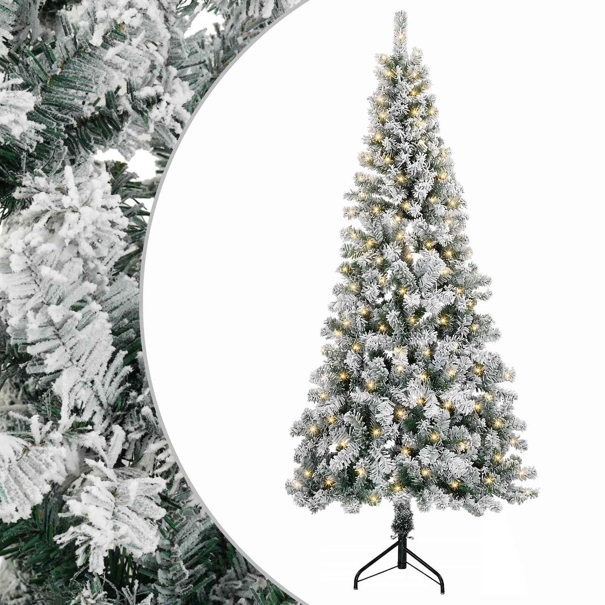 Dirbtinė Sulankstoma Kalėdų Eglutė 120 cm 150 LED Šilta balta
