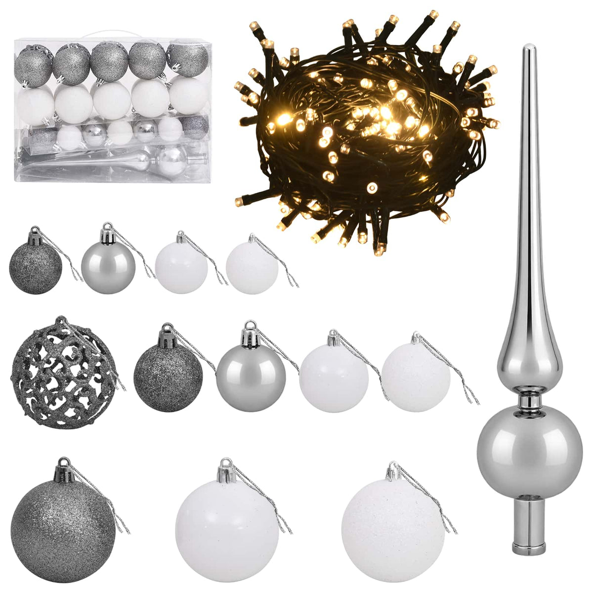 Dirbtinė kalėdinė eglutė su rutuliuku 120 cm 150 LED