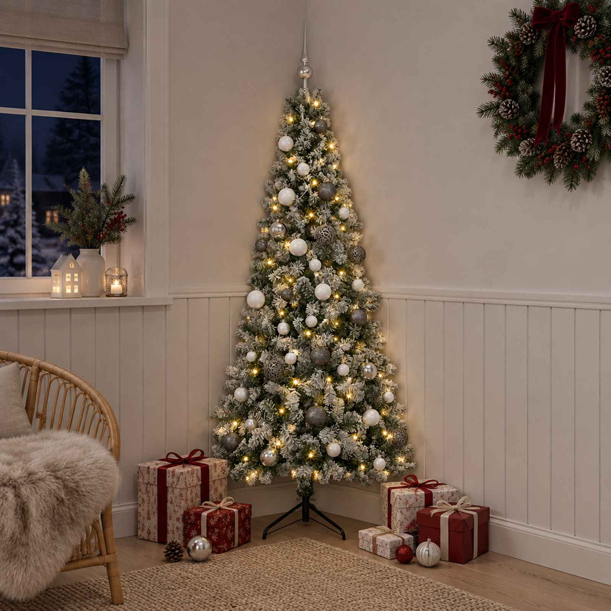 Dirbtinė kalėdinė eglutė su rutuliuku 120 cm 150 LED