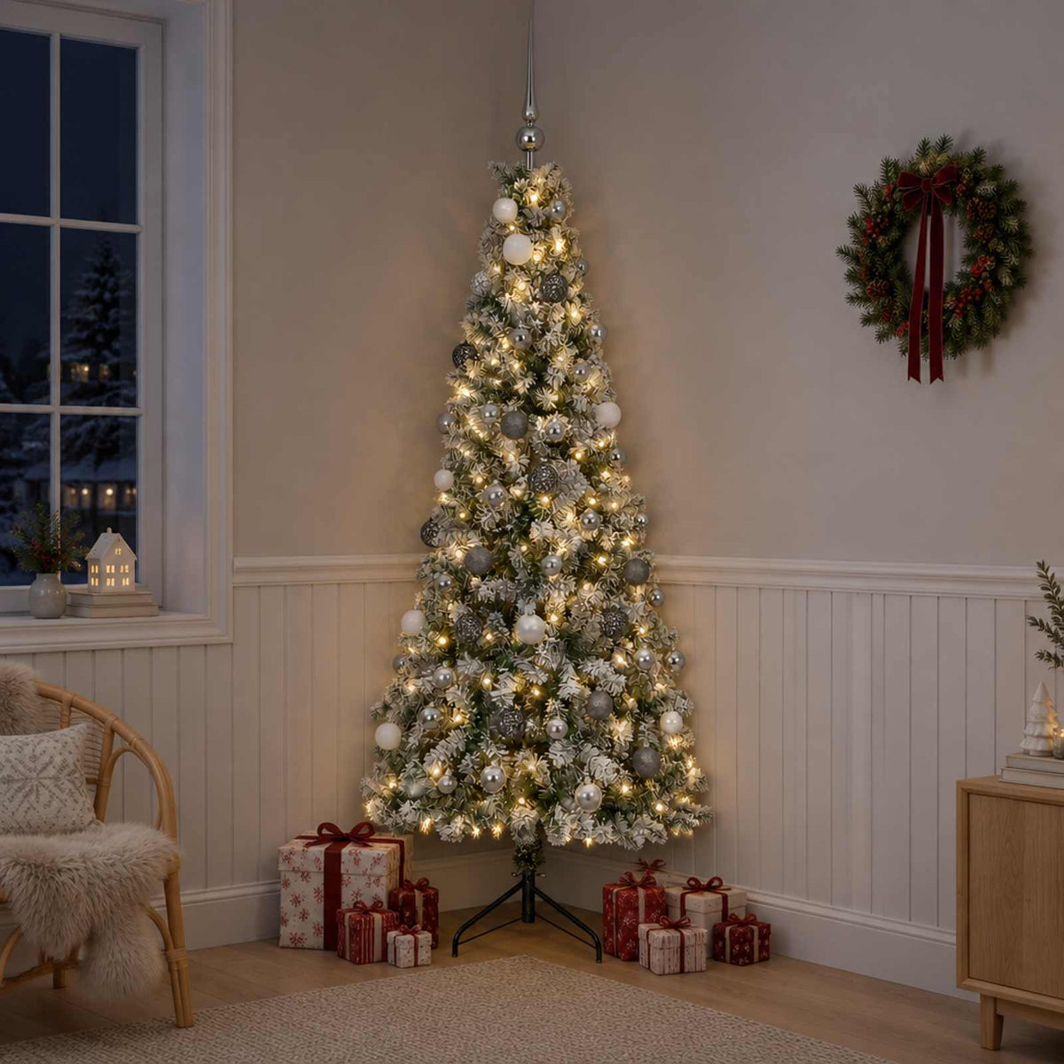 Dirbtinė kalėdinė eglutė su rutuliuku 210 cm 300 LED