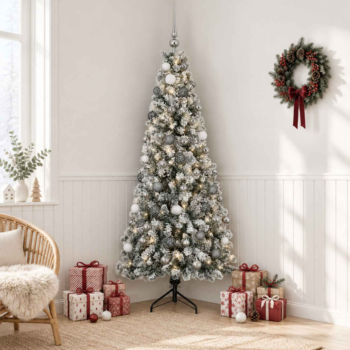 Dirbtinė kalėdinė eglutė su rutuliuku 210 cm 300 LED