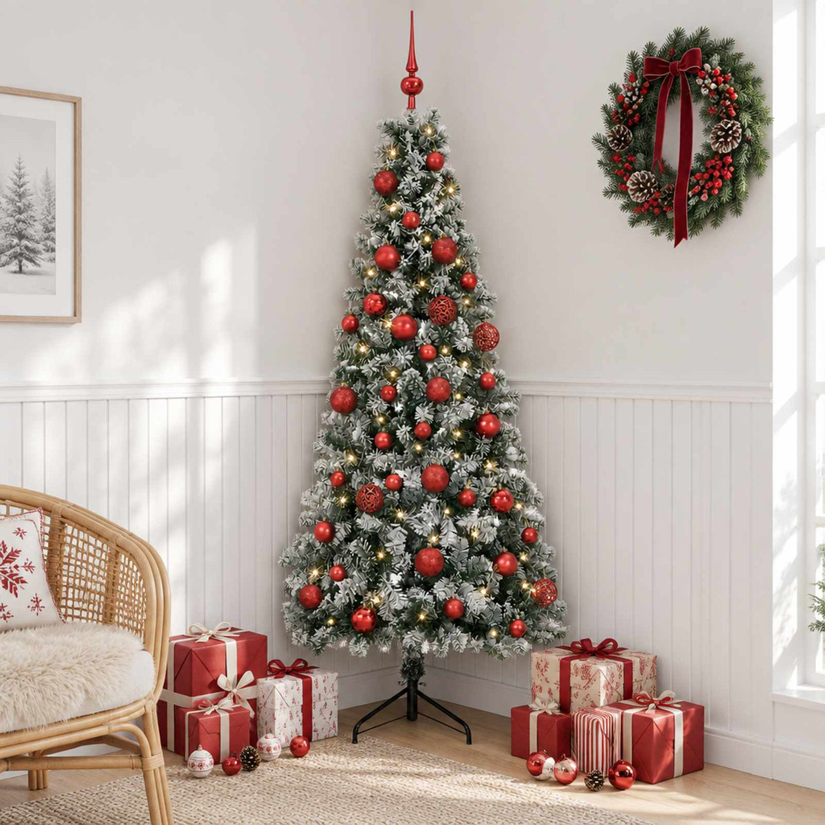 Dirbtinė kalėdinė eglutė su rutuliuku 120 cm 150 LED