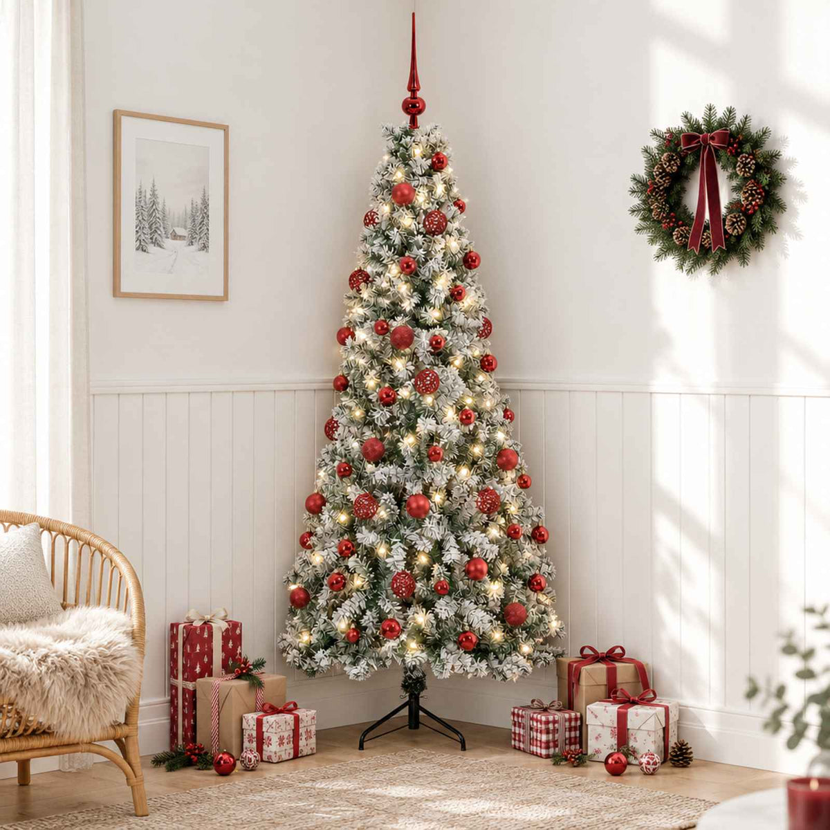 Dirbtinė kalėdinė eglutė su rutuliuku 210 cm 300 LED
