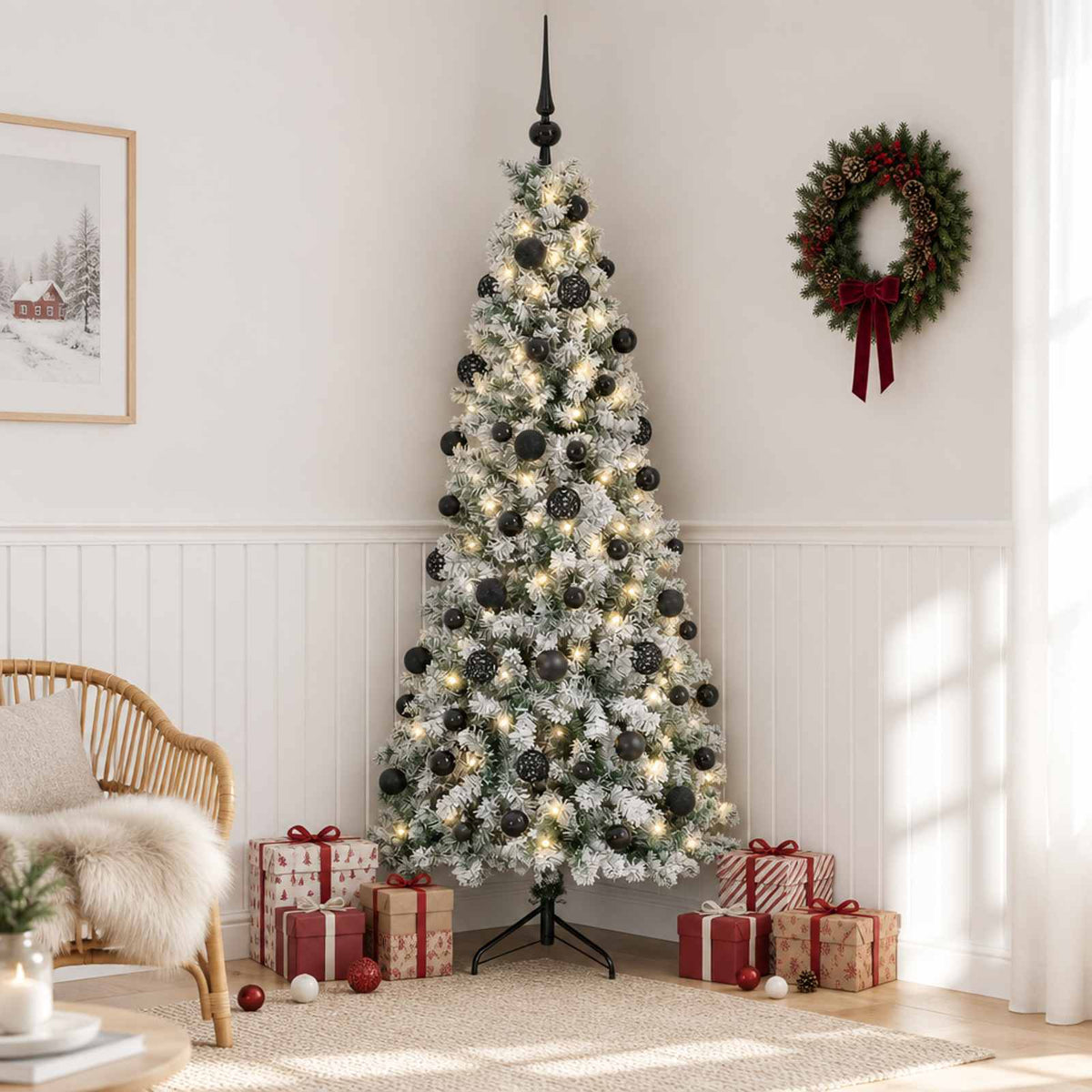 Dirbtinė kalėdinė eglutė su rutuliuku 210 cm 300 LED