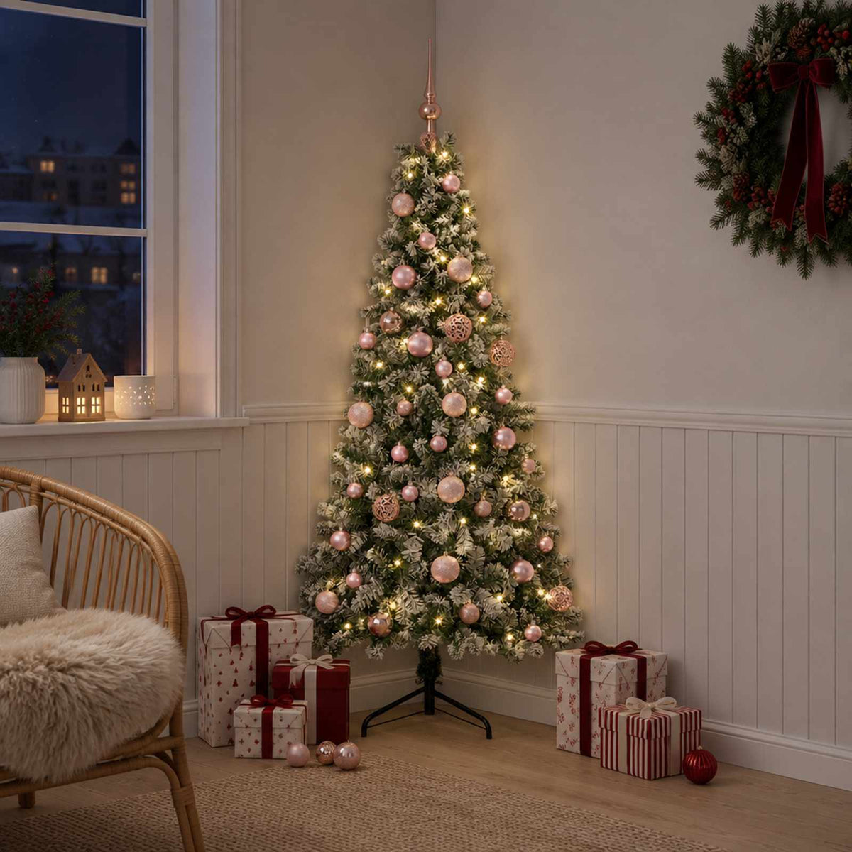 Dirbtinė kalėdinė eglutė su rutuliuku 150 cm 150 LED
