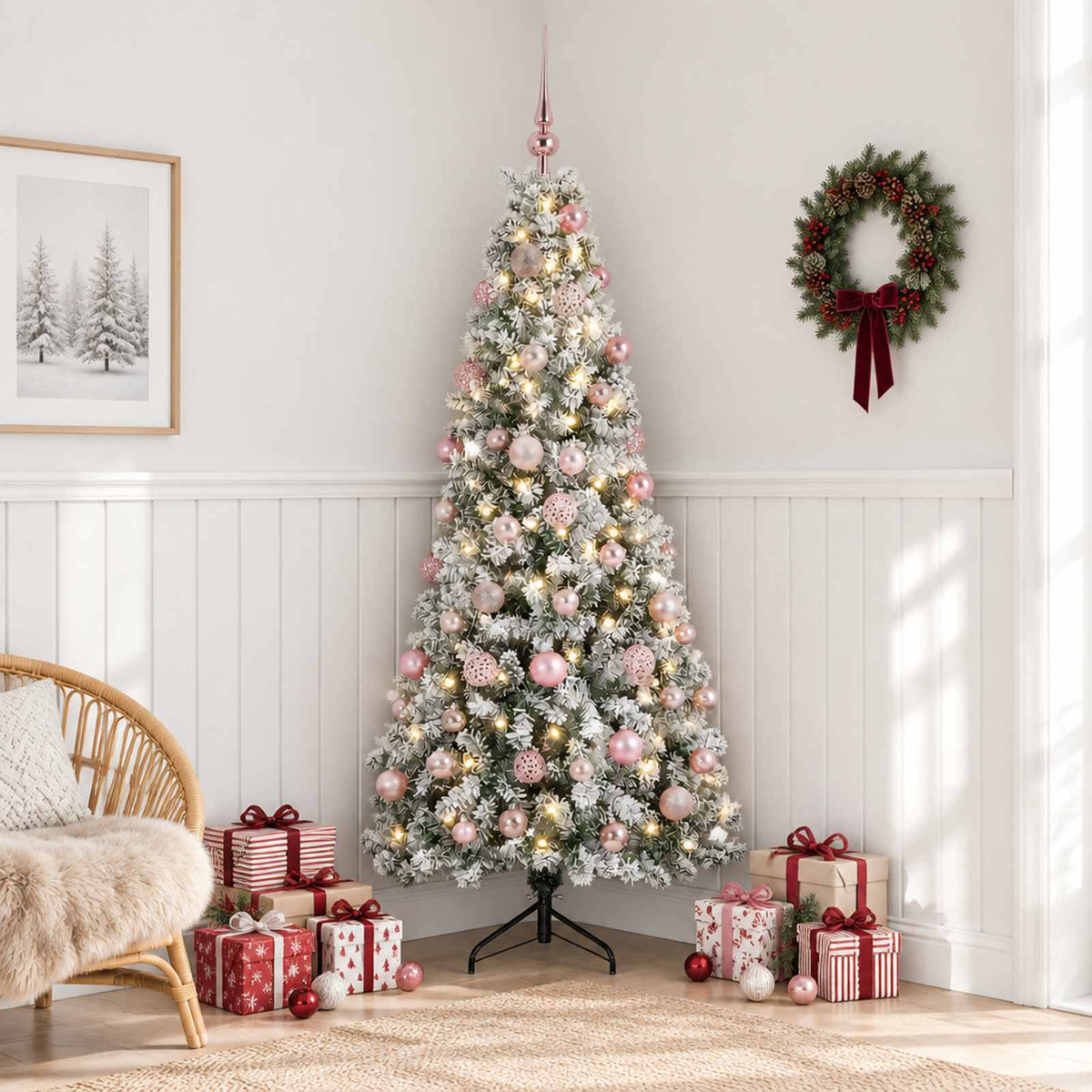 Dirbtinė kalėdinė eglutė su rutuliuku 210 cm 300 LED