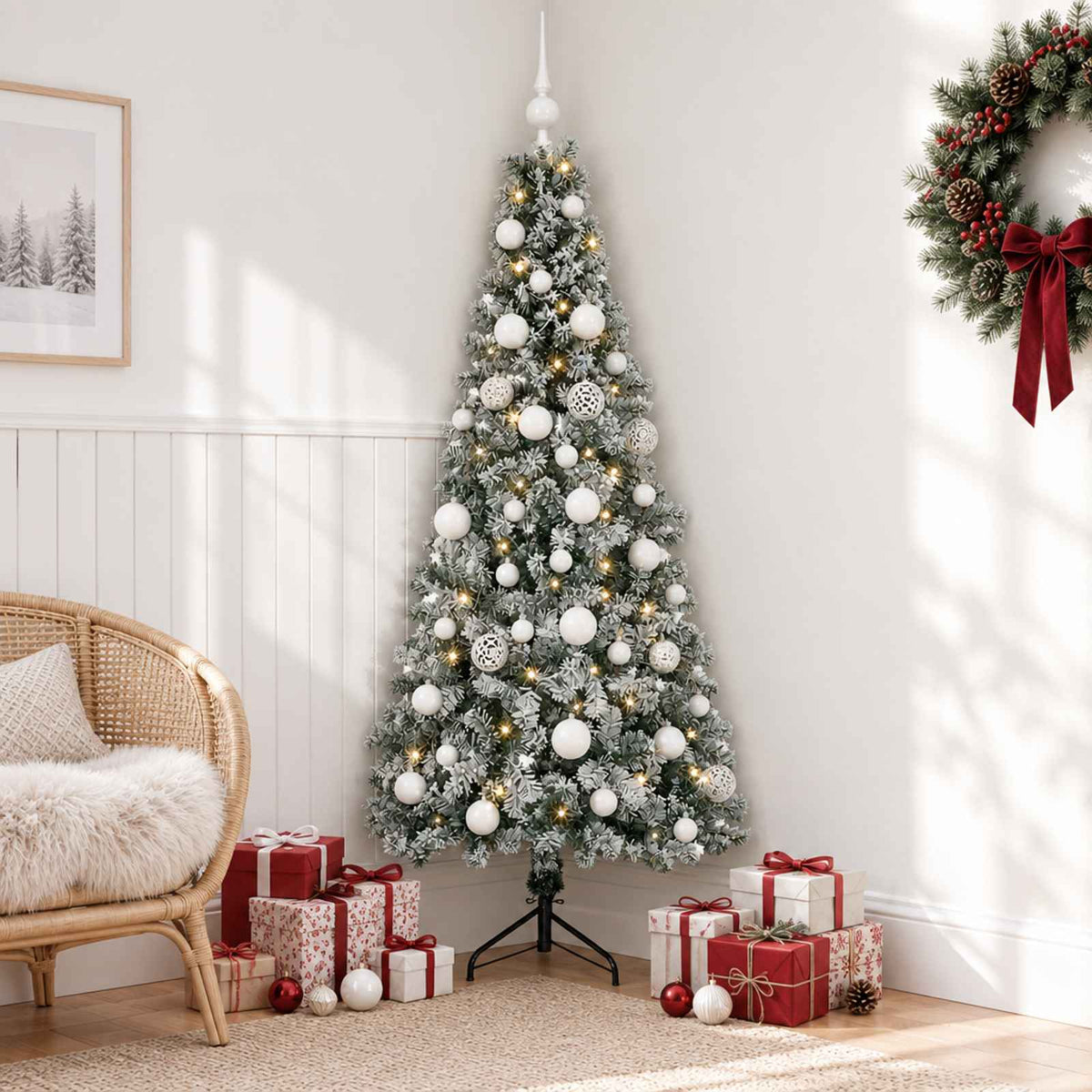 Dirbtinė kalėdinė eglutė su rutuliuku 150 cm 150 LED
