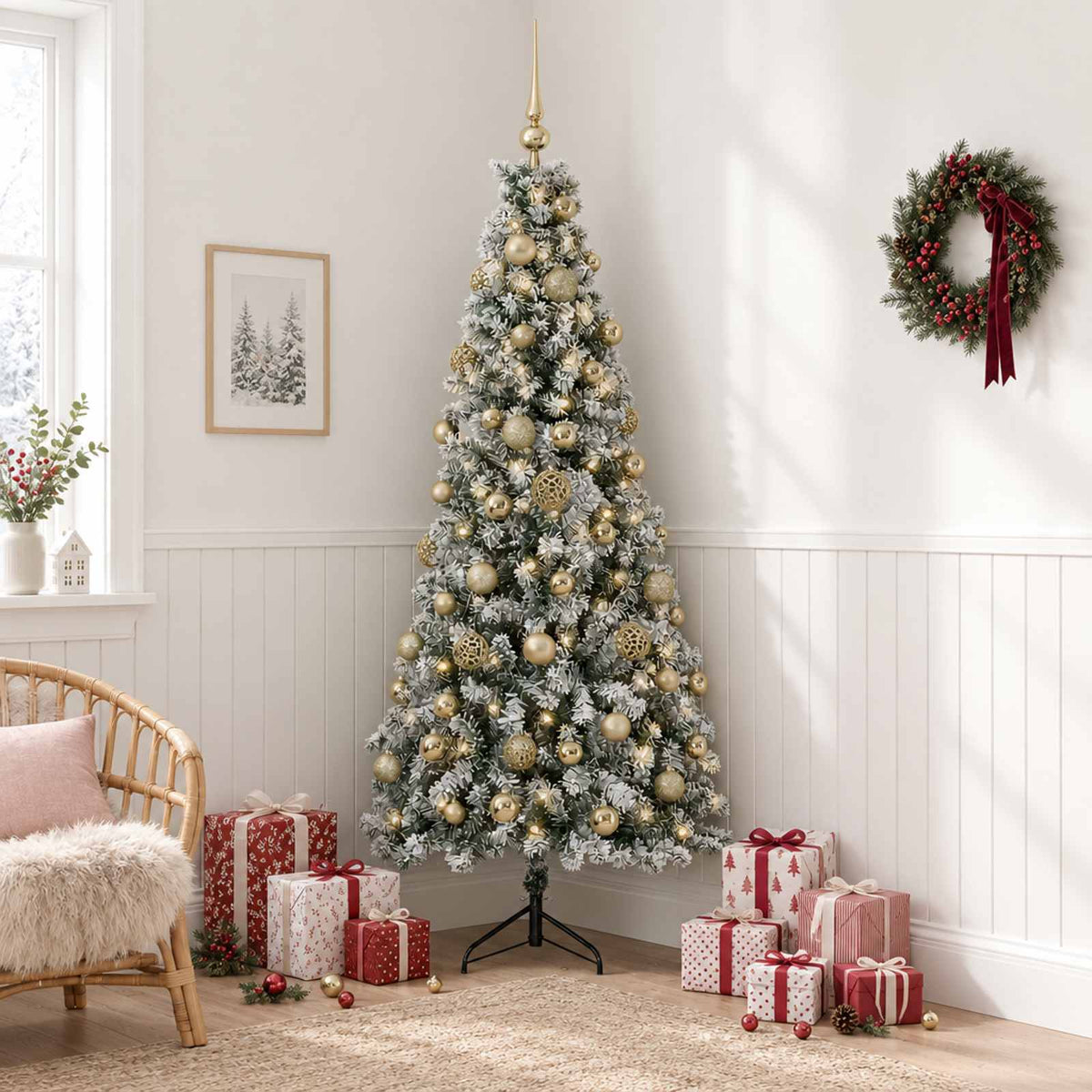 Dirbtinė kalėdinė eglutė su rutuliuku 210 cm 300 LED