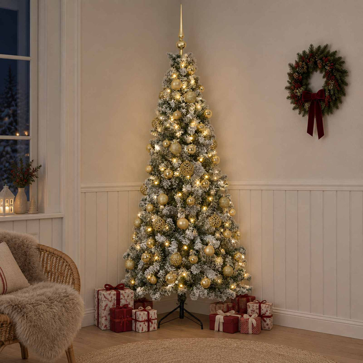 Dirbtinė kalėdinė eglutė su rutuliuku 180 cm 300 LED