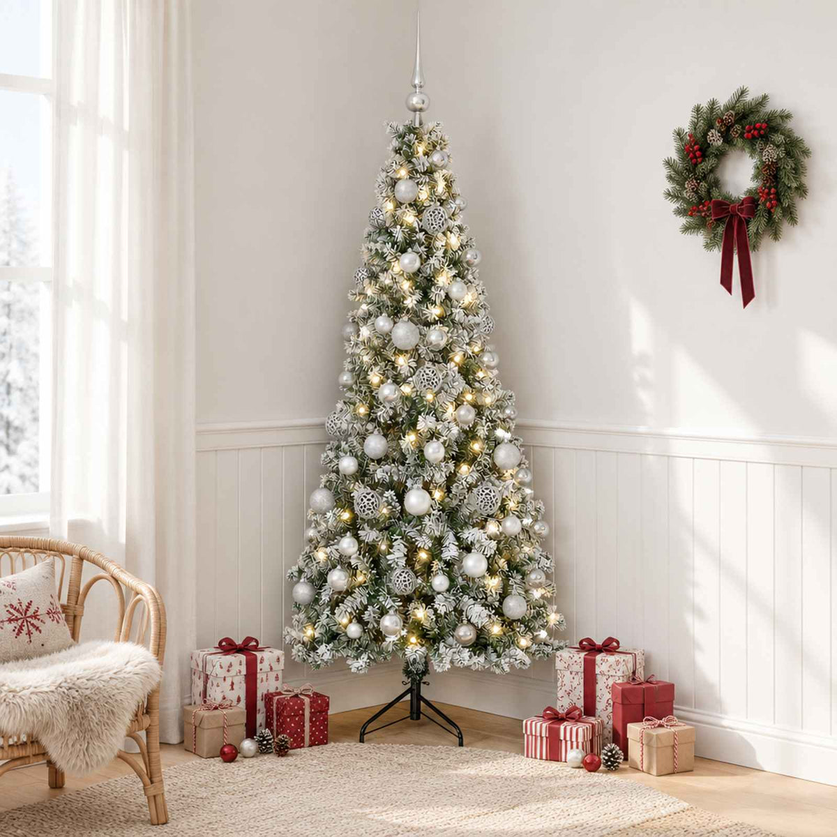 Dirbtinė kalėdinė eglutė su rutuliuku 240 cm 300 LED
