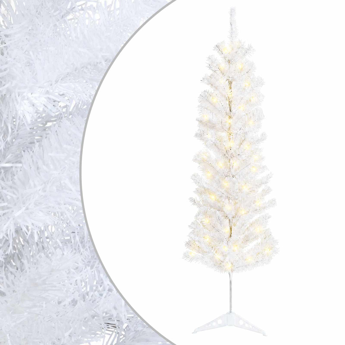 Dirbtinis lieknas Kalėdų medis 150 cm 150 LED Šilta balta