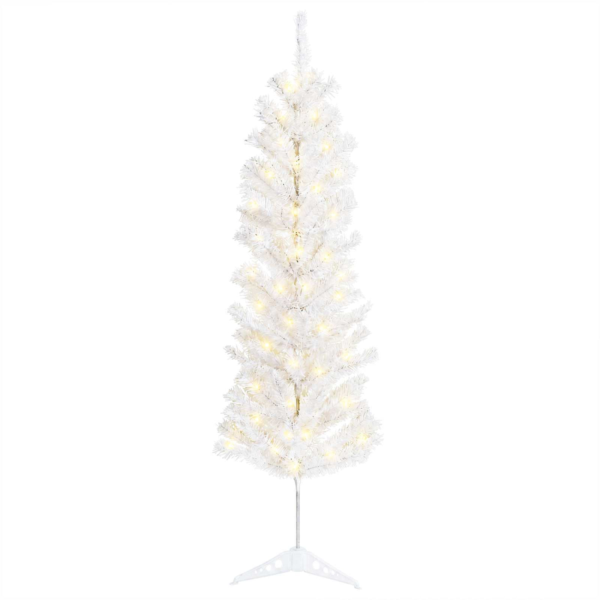 Dirbtinis lieknas Kalėdų medis 150 cm 150 LED Šilta balta
