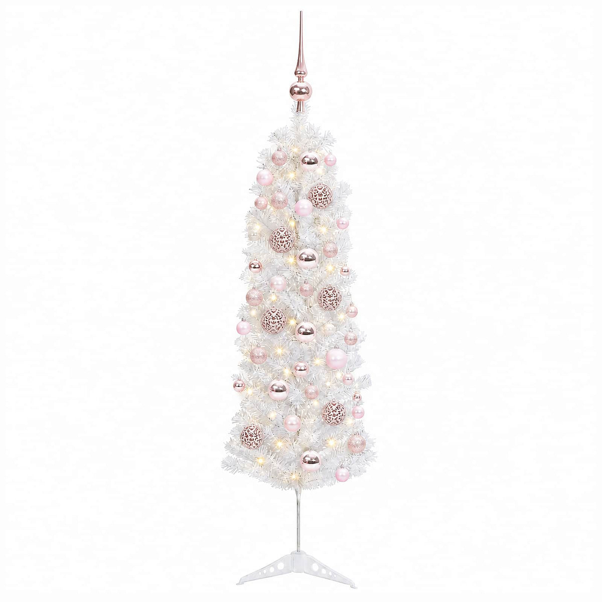 Dirbtinė siaura kalėdinė eglutė su žaisliuku 150 cm 150 LED