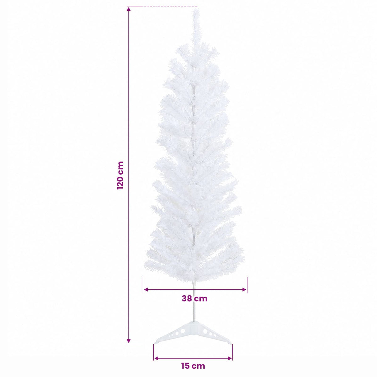 Dirbtinė siaura kalėdinė eglutė su žaisliuku 120 cm 150 LED