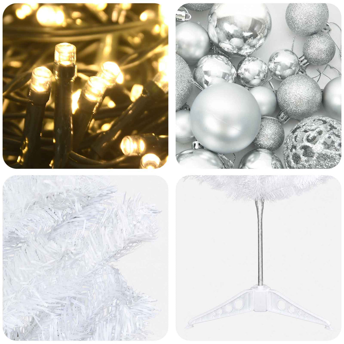 Dirbtinė siaura kalėdinė eglutė su žaisliuku 120 cm 150 LED