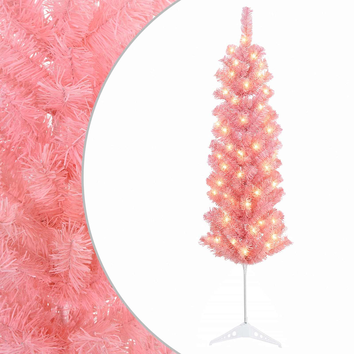 Dirbtinis lieknas Kalėdų medis 150 cm 150 LED Šilta balta