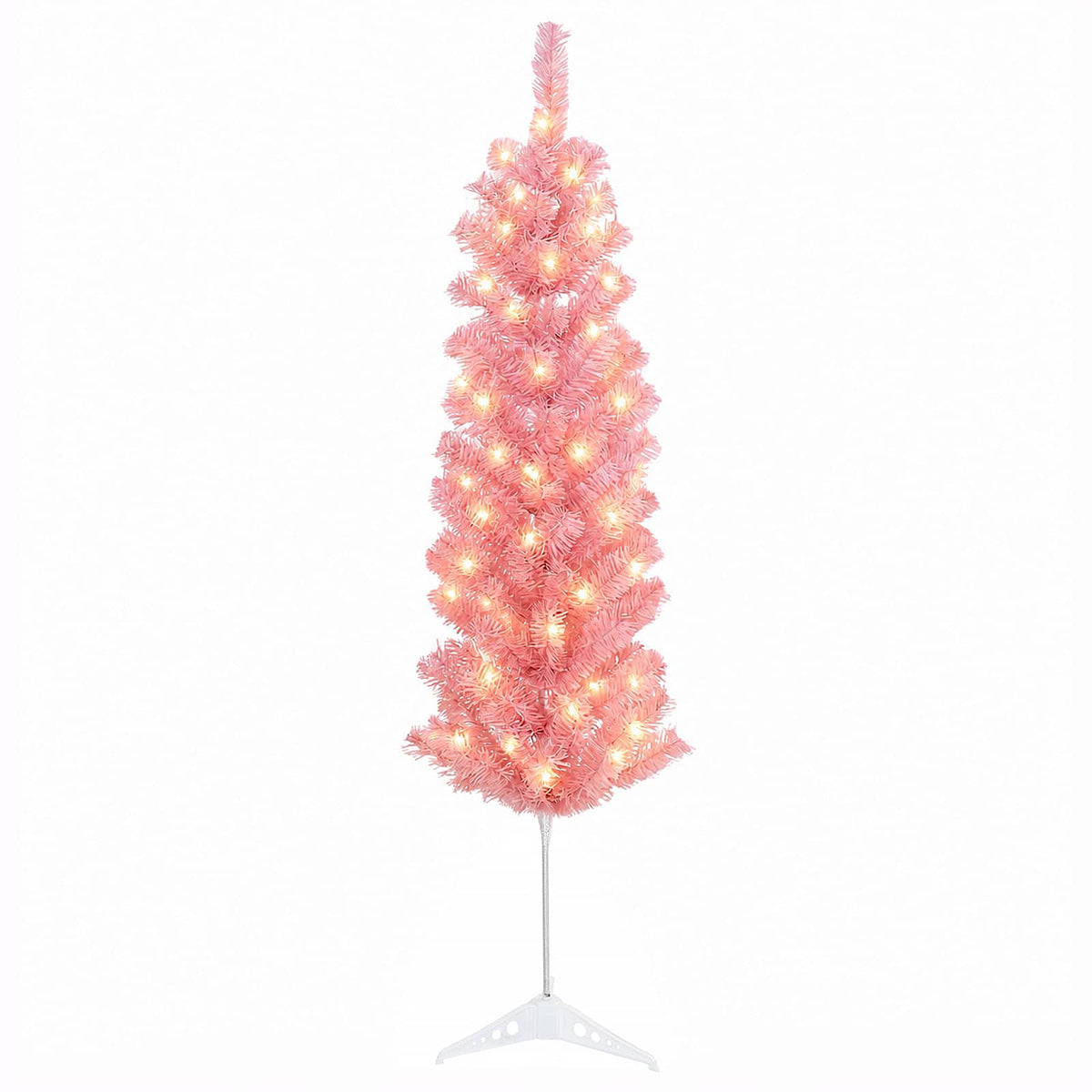 Dirbtinis lieknas Kalėdų medis 150 cm 150 LED Šilta balta
