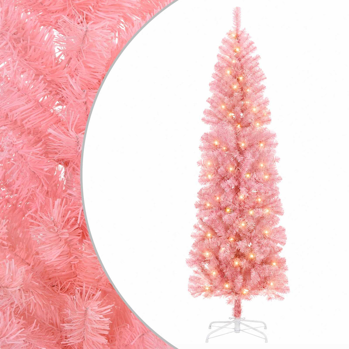 Dirbtinis lieknas Kalėdų medis 180 cm 300 LED Šilta balta