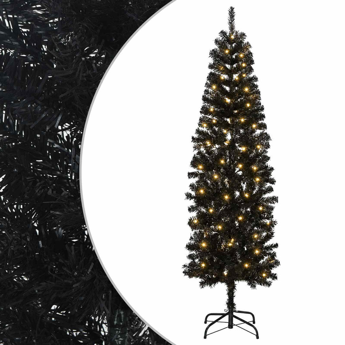 Dirbtinis lieknas Kalėdų medis 180 cm 300 LED Šilta balta