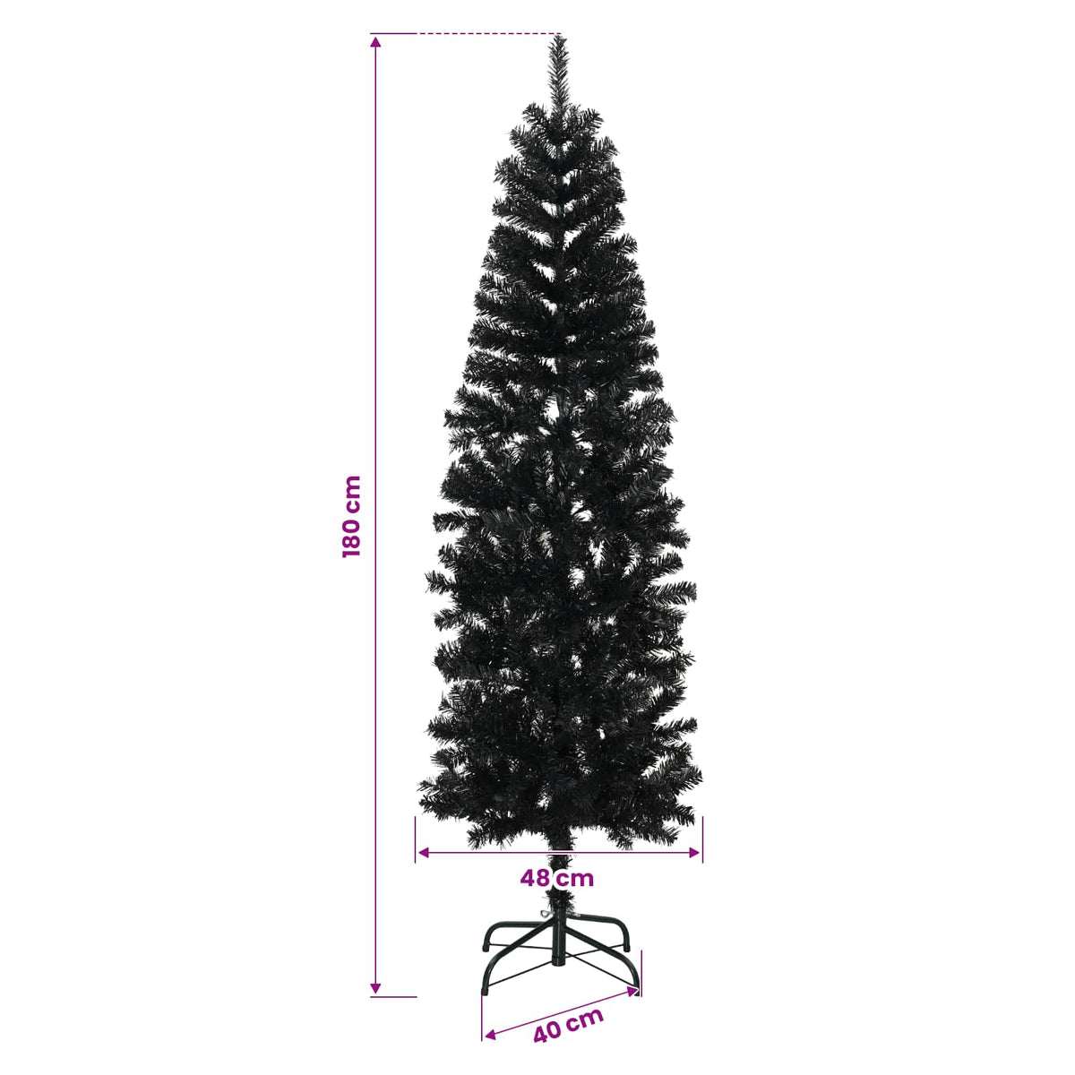 Dirbtinė siaura kalėdinė eglutė su žaisliuku 180 cm 300 LED