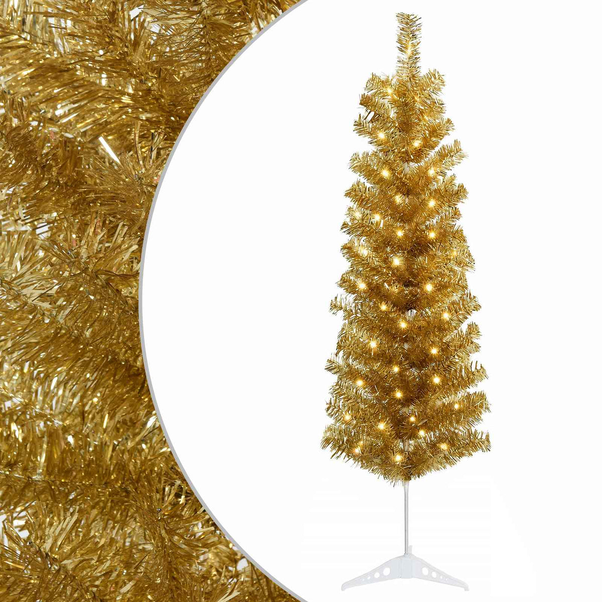 Dirbtinis lieknas Kalėdų medis 150 cm 150 LED Šilta balta