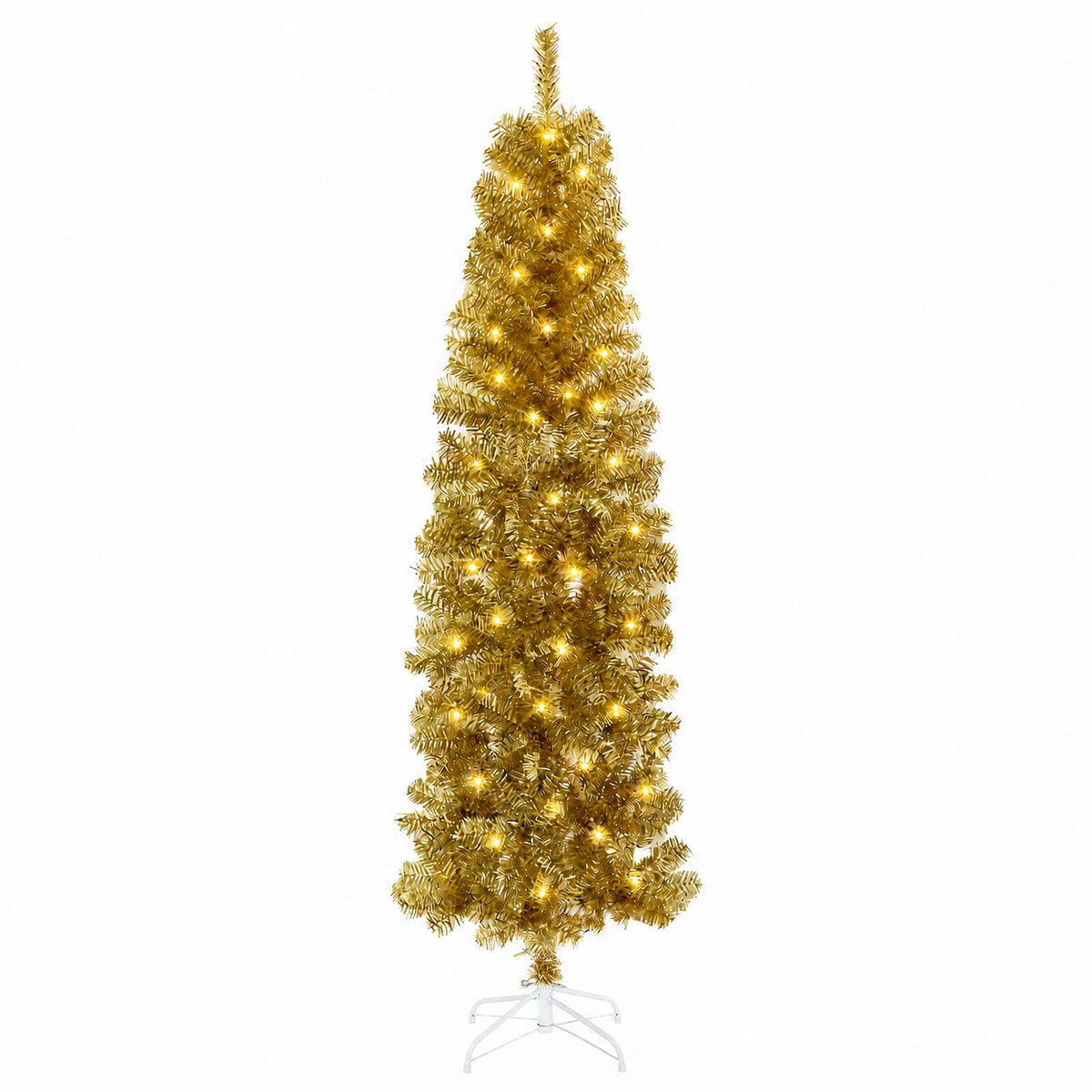 Dirbtinis lieknas Kalėdų medis 180 cm 300 LED Šilta balta