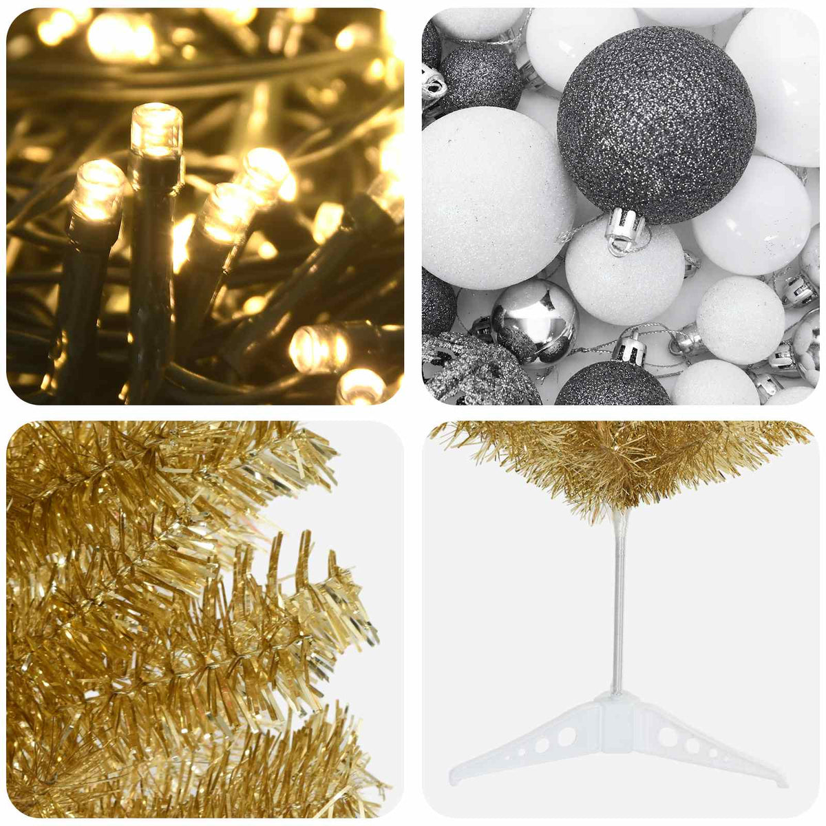 Dirbtinė liekna Kalėdų eglutė su burbulais 150 cm 150 LED